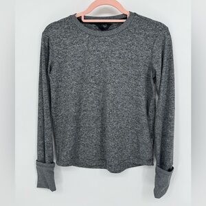 Athleta Girls Gray Athletic Long Sleeve Top Size Large (Kids 12)